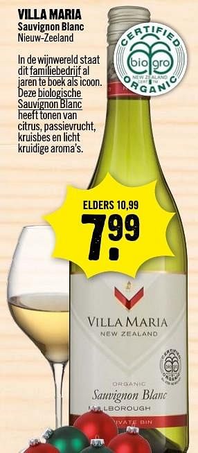 Aanbiedingen Villa maria sauvignon blanc nieuw-zeeland - Witte wijnen - Geldig van 18/12/2016 tot 24/12/2016 bij Dirk III