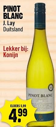 Aanbiedingen Pinot blanc j. lay duitsland - Witte wijnen - Geldig van 18/12/2016 tot 24/12/2016 bij Dirk III