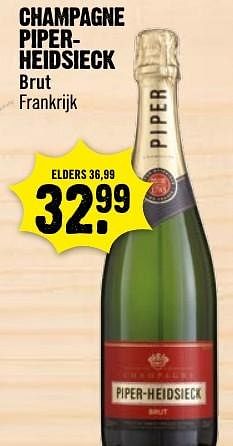 Aanbiedingen Champagne piperheidsieck brut frankrijk - Piper-Heidsieck - Geldig van 18/12/2016 tot 24/12/2016 bij Dirk III