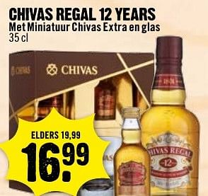 Aanbiedingen Chivas regal 12 years - Chivas Regal - Geldig van 18/12/2016 tot 24/12/2016 bij Dirk III