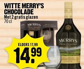 Aanbiedingen Witte merry`s chocolade - Merrys - Geldig van 18/12/2016 tot 24/12/2016 bij Dirk III