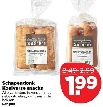 Aanbiedingen Schapendonk koelverse snacks - Schapendonk - Geldig van 18/12/2016 tot 24/12/2016 bij Plus