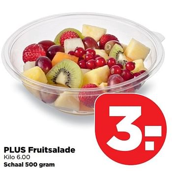 Aanbiedingen Plus fruitsalade - Huismerk - Plus - Geldig van 18/12/2016 tot 24/12/2016 bij Plus