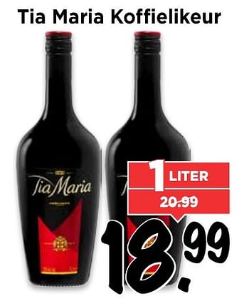 Aanbiedingen Tia maria koffielikeur - Tia Maria  - Geldig van 18/12/2016 tot 24/12/2016 bij Vomar