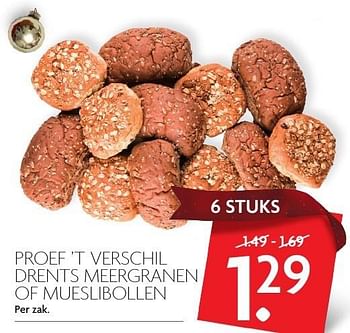 Aanbiedingen Proef `t verschil drents meergranen of mueslibollen - Huismerk - Deka Markt - Geldig van 18/12/2016 tot 24/12/2016 bij Deka Markt
