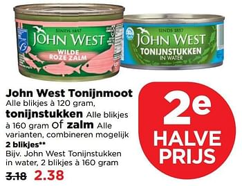 Aanbiedingen John west tonijnstukken in water - John West - Geldig van 18/12/2016 tot 24/12/2016 bij Plus