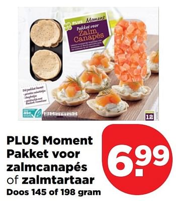 Aanbiedingen Plus moment pakket voor zalmcanapés of zalmtartaar - Huismerk - Plus - Geldig van 18/12/2016 tot 24/12/2016 bij Plus