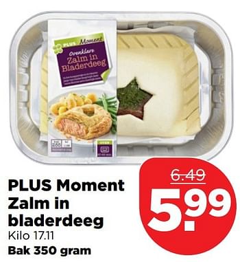 Aanbiedingen Plus moment zalm in bladerdeeg - Huismerk - Plus - Geldig van 18/12/2016 tot 24/12/2016 bij Plus