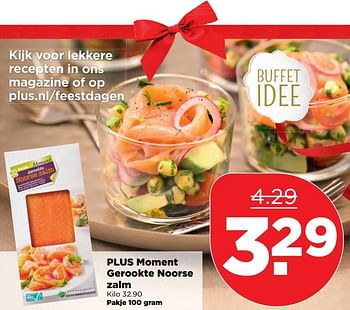 Aanbiedingen Plus moment gerookte noorse zalm - Huismerk - Plus - Geldig van 18/12/2016 tot 24/12/2016 bij Plus