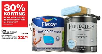 Aanbiedingen Flexa strak op de muur kleurmuurverf - Flexa - Geldig van 19/12/2016 tot 24/12/2016 bij Praxis