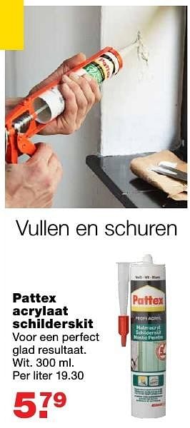 Aanbiedingen Pattex acrylaat schilderskit - Pattex - Geldig van 19/12/2016 tot 24/12/2016 bij Praxis