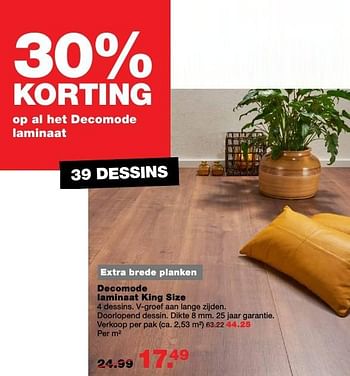 Aanbiedingen Decomode laminaat king size - DecoMode - Geldig van 19/12/2016 tot 24/12/2016 bij Praxis