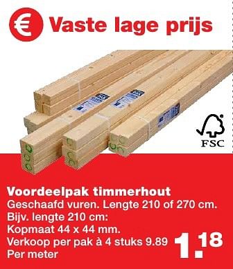 Aanbiedingen Voordeelpak timmerhout - Huismerk - Praxis - Geldig van 19/12/2016 tot 24/12/2016 bij Praxis