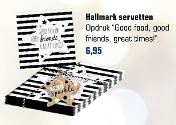 Aanbiedingen Hallmark servetten - Hallmark - Geldig van 04/12/2016 tot 24/12/2016 bij Primera
