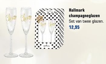 Aanbiedingen Hallmark champagneglazen - Hallmark - Geldig van 04/12/2016 tot 24/12/2016 bij Primera