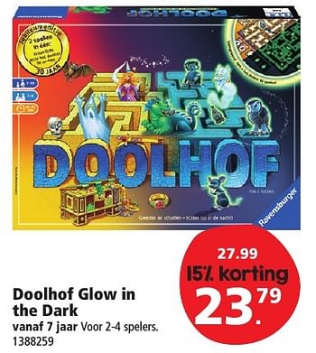 Aanbiedingen Doolhof glow in the dark - Ravensburger - Geldig van 10/12/2016 tot 24/12/2016 bij Intertoys