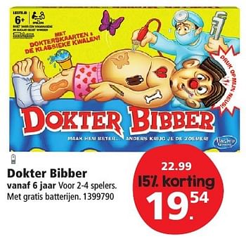 Aanbiedingen Dokter bibber - Hasbro - Geldig van 10/12/2016 tot 24/12/2016 bij Intertoys