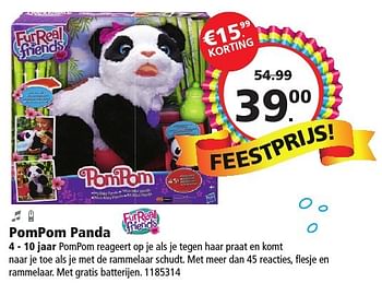 Aanbiedingen Pompom panda - FurReal Friends - Geldig van 10/12/2016 tot 24/12/2016 bij Intertoys