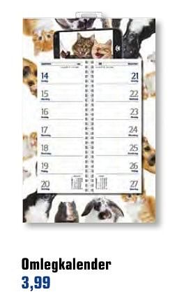 Aanbiedingen Omlegkalender - Huismerk - Primera - Geldig van 04/12/2016 tot 24/12/2016 bij Primera