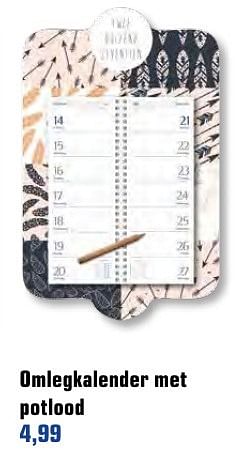 Aanbiedingen Omlegkalender met potlood - Huismerk - Primera - Geldig van 04/12/2016 tot 24/12/2016 bij Primera