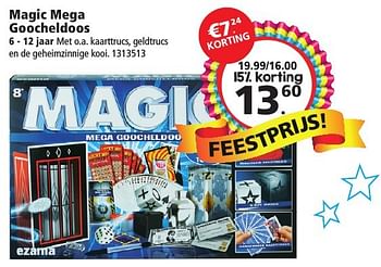 Aanbiedingen Magic mega goocheldoos - Ezama - Geldig van 10/12/2016 tot 24/12/2016 bij Intertoys