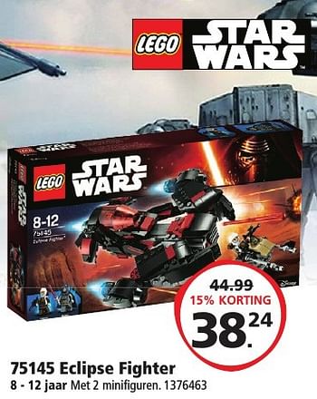 Aanbiedingen Star wars eclipse fighter - Lego - Geldig van 10/12/2016 tot 24/12/2016 bij Intertoys