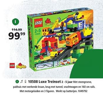 Aanbiedingen Luxe treinset - Lego - Geldig van 10/12/2016 tot 24/12/2016 bij Intertoys