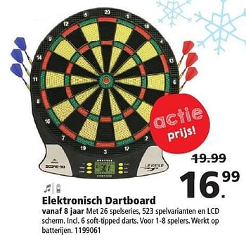 Aanbiedingen Elektronisch dartboard - Huismerk - Intertoys - Geldig van 10/12/2016 tot 24/12/2016 bij Intertoys