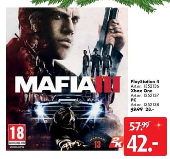 Aanbiedingen Mafia iii - Microsoft Game Studios - Geldig van 10/12/2016 tot 24/12/2016 bij Bart Smit