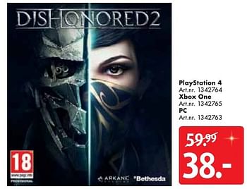 Aanbiedingen Dishonored2 - Bethesda Game Studios - Geldig van 10/12/2016 tot 24/12/2016 bij Bart Smit