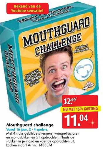 Aanbiedingen Mouthguard challenge - Identity Games - Geldig van 10/12/2016 tot 24/12/2016 bij Bart Smit