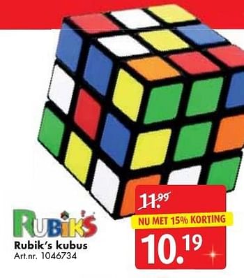 Aanbiedingen Rubik`s kubus 3x3 - Rubik's - Geldig van 10/12/2016 tot 24/12/2016 bij Bart Smit