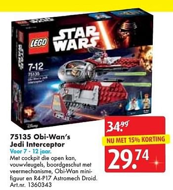Aanbiedingen Obi-wan`s jedi interceptor - Lego - Geldig van 10/12/2016 tot 24/12/2016 bij Bart Smit