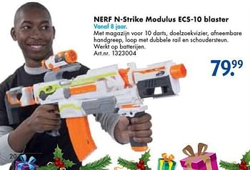 Aanbiedingen Nerf n-strike modulus ecs-10 blaster - Nerf - Geldig van 10/12/2016 tot 24/12/2016 bij Bart Smit