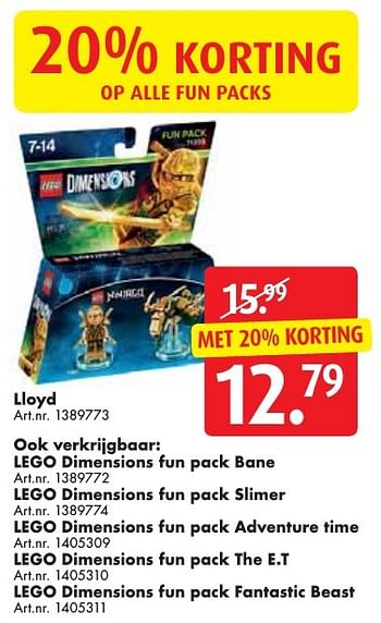 Aanbiedingen Lego dimensions fun pack fantastic beast - Lego - Geldig van 10/12/2016 tot 24/12/2016 bij Bart Smit