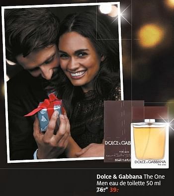 Aanbiedingen Dolce + gabbana the one men - Dolce &amp; Gabbana - Geldig van 18/12/2016 tot 24/12/2016 bij Etos