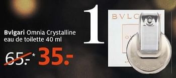 Aanbiedingen Bvlgari omnia crystalline - BVLGARI - Geldig van 18/12/2016 tot 24/12/2016 bij Etos