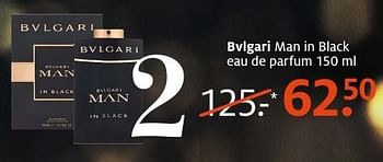 Aanbiedingen Bvlgari man in black - BVLGARI - Geldig van 18/12/2016 tot 24/12/2016 bij Etos