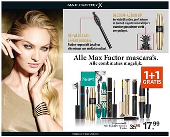 Aanbiedingen Max factor mascara`s false lash epic mascara - Max Factor - Geldig van 18/12/2016 tot 24/12/2016 bij Etos