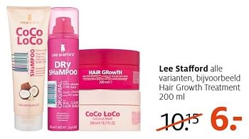 Aanbiedingen Lee stafford hair growth treatment - Lee Stafford - Geldig van 18/12/2016 tot 24/12/2016 bij Etos