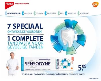 Aanbiedingen Sensodyne - Sensodyne - Geldig van 18/12/2016 tot 24/12/2016 bij Etos