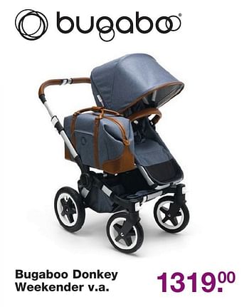Aanbiedingen Bugaboo donkey weekender - Bugaboo - Geldig van 02/12/2016 tot 25/12/2016 bij Baby & Tiener Megastore