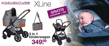 Aanbiedingen 3 in 1 kinderwagen - Xadventure - Geldig van 02/12/2016 tot 25/12/2016 bij Baby & Tiener Megastore