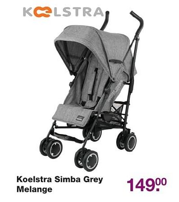 Aanbiedingen Koelstra simba grey melange - Koelstra - Geldig van 02/12/2016 tot 25/12/2016 bij Baby & Tiener Megastore