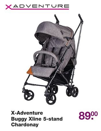 Aanbiedingen X-adventure buggy xline 5-stand chardonay - Xadventure - Geldig van 02/12/2016 tot 25/12/2016 bij Baby & Tiener Megastore