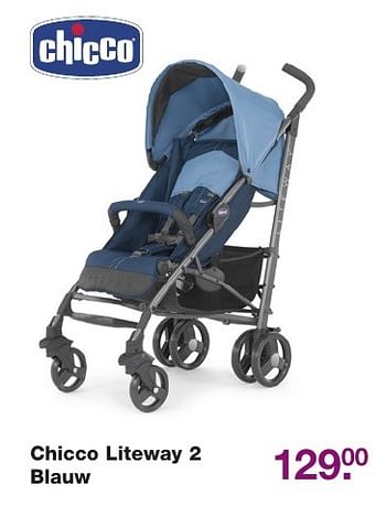 Aanbiedingen Chicco liteway 2 blauw - Chicco - Geldig van 02/12/2016 tot 25/12/2016 bij Baby & Tiener Megastore