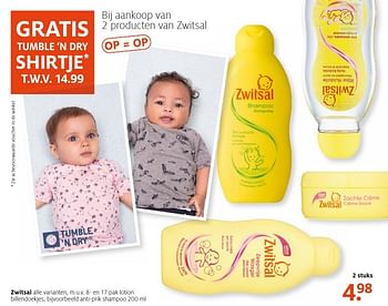 Aanbiedingen Zwitsal anti-prik shampoo - Zwitsal - Geldig van 18/12/2016 tot 24/12/2016 bij Etos