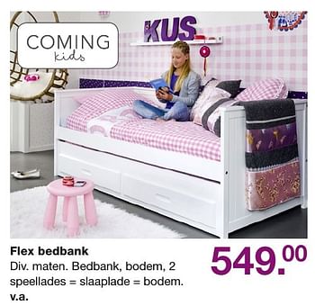 Aanbiedingen Flex bedbank - Coming Kids - Geldig van 02/12/2016 tot 25/12/2016 bij Baby & Tiener Megastore