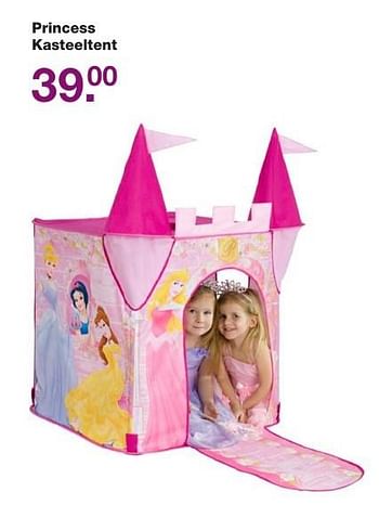 Aanbiedingen Princess kasteeltent - Disney Princess - Geldig van 02/12/2016 tot 25/12/2016 bij Baby & Tiener Megastore