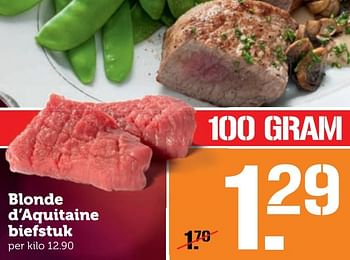 Aanbiedingen Blonde d`aquitaine biefstuk - Huismerk - Coop - Geldig van 19/12/2016 tot 25/12/2016 bij Coop